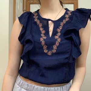 Frilly Floral Blouse